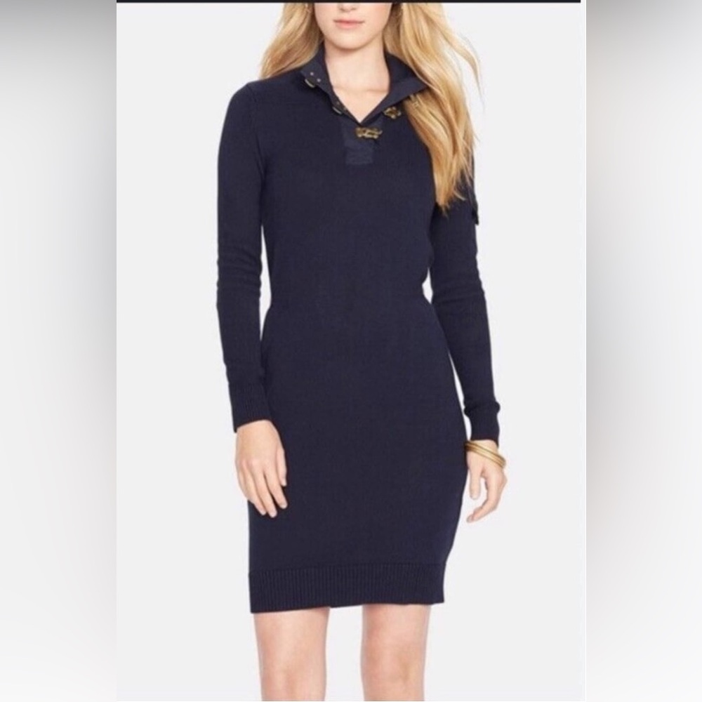 Ralph Lauren Navy Long Sleeve Dress